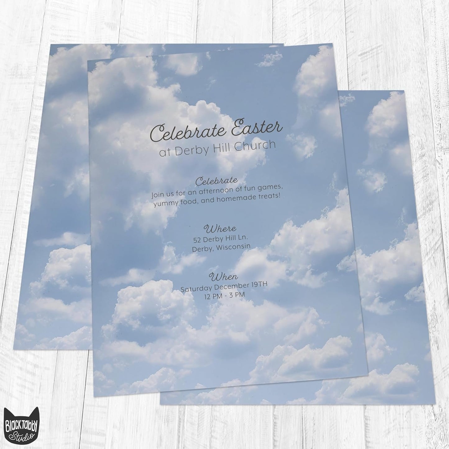 Cloud Stationery Paper - 60 Sheets Decorative Printer Paper for Inkjet/Laser