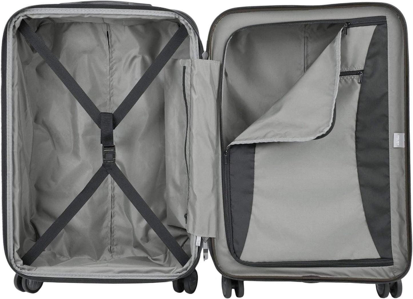 DELSEY PARIS Unisex-Adult Titanium Hardside Expandable Luggage with Spinner Wheels Luggage- Luggage Set