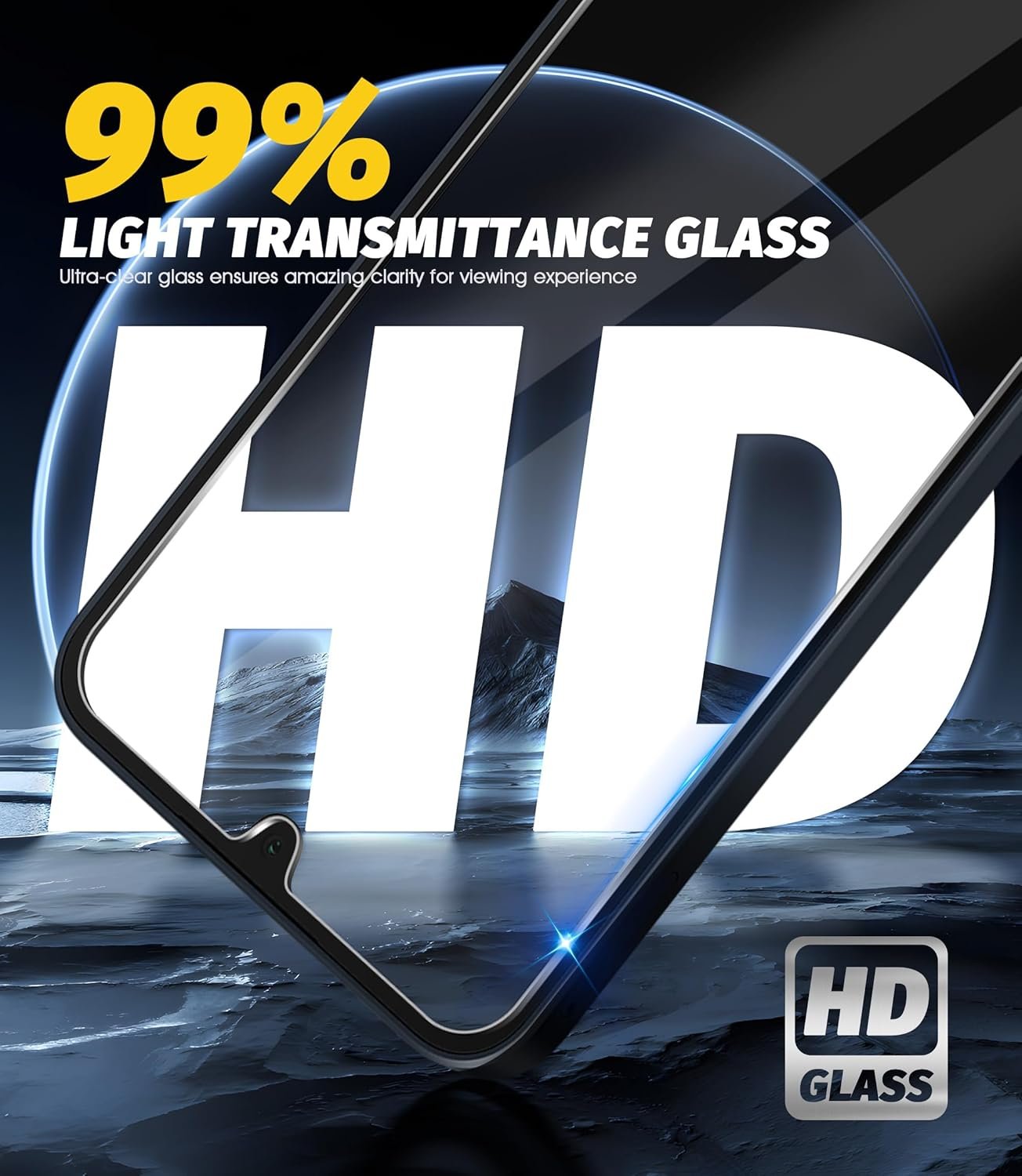 (4 Pack) Orzero Compatible for Samsung Galaxy A16 5G / 4G 6.7 inch Tempered Glass Screen Protector, 2.5D Arc Edges 9 Hardness High Definition Anti-Scratch Bubble-Free