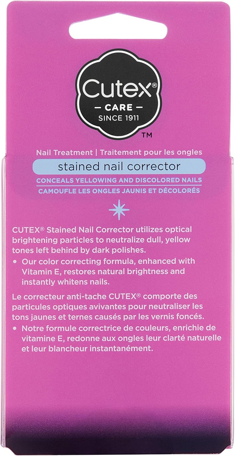 Cutex Stained Nail Corrector Treatment Nail Care Treatment Corrector Stained Nails for Yellow Spots and Off Colour Nails - 15ml