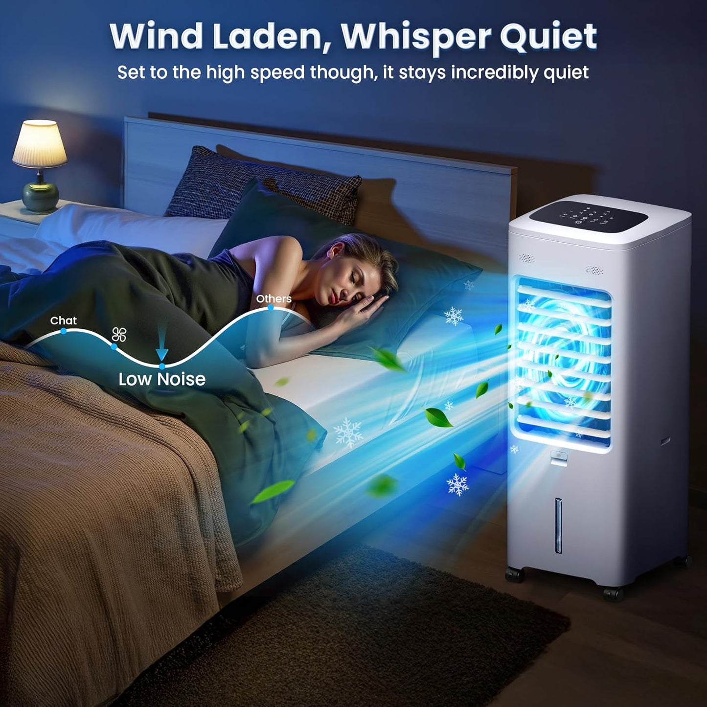 30IN Windowless Portable Air Conditioners, Evaporative Air Cooler with Aroma Box, 3IN1 Ductless&Ventless Indoor Swamp Cooler for Room, 3 Modes&3 Speeds, 1.65Gal Tank, Remote, No Hose No Windows Needed