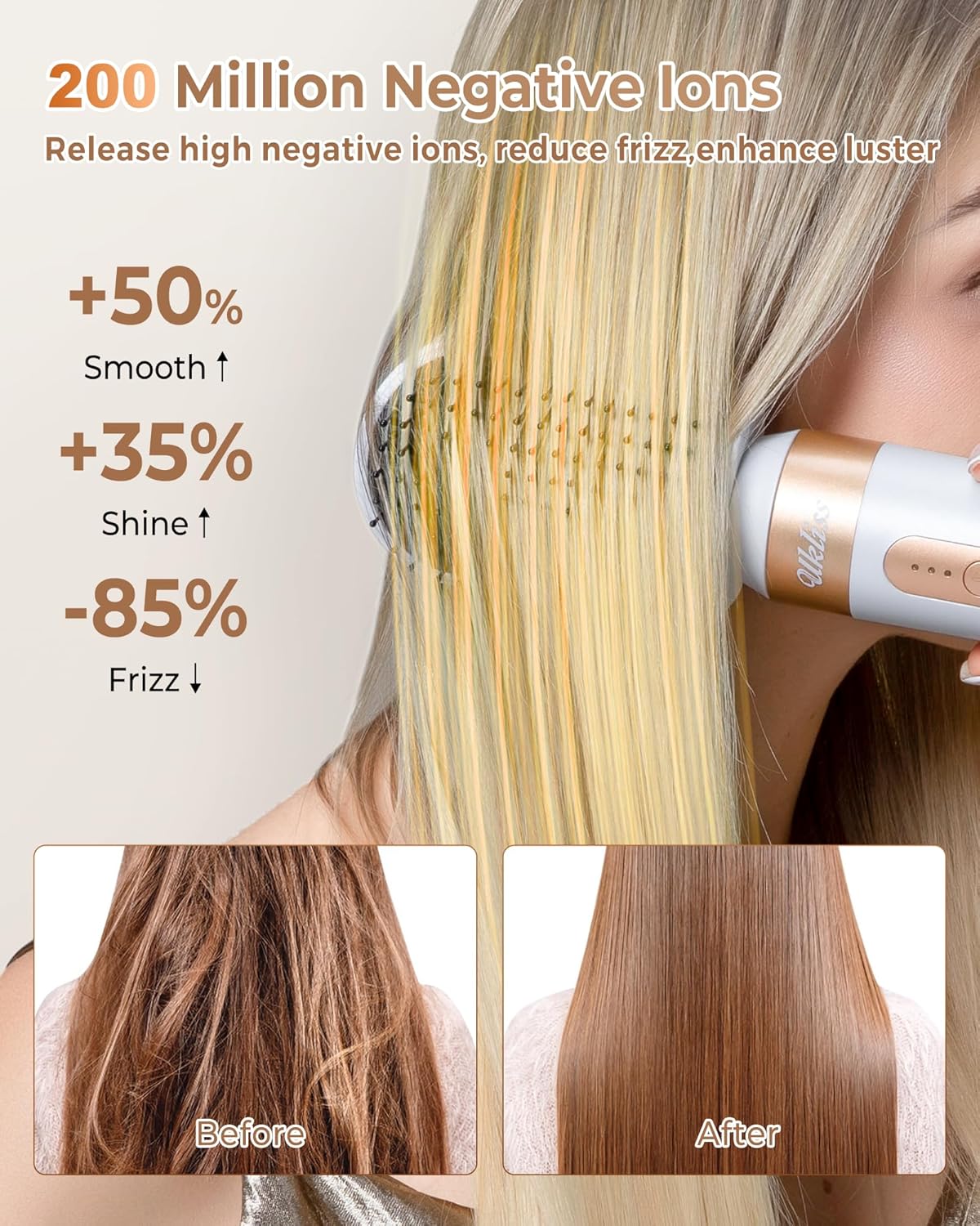Hair Dryer Brush 7 in One Blow Dryer Brush 110000 RPM Hot Air Brush Styler Auto Air Curler for Hair Curly Twist Multistyler Professional Ionic Travel Hair Styling Tool Air Styler