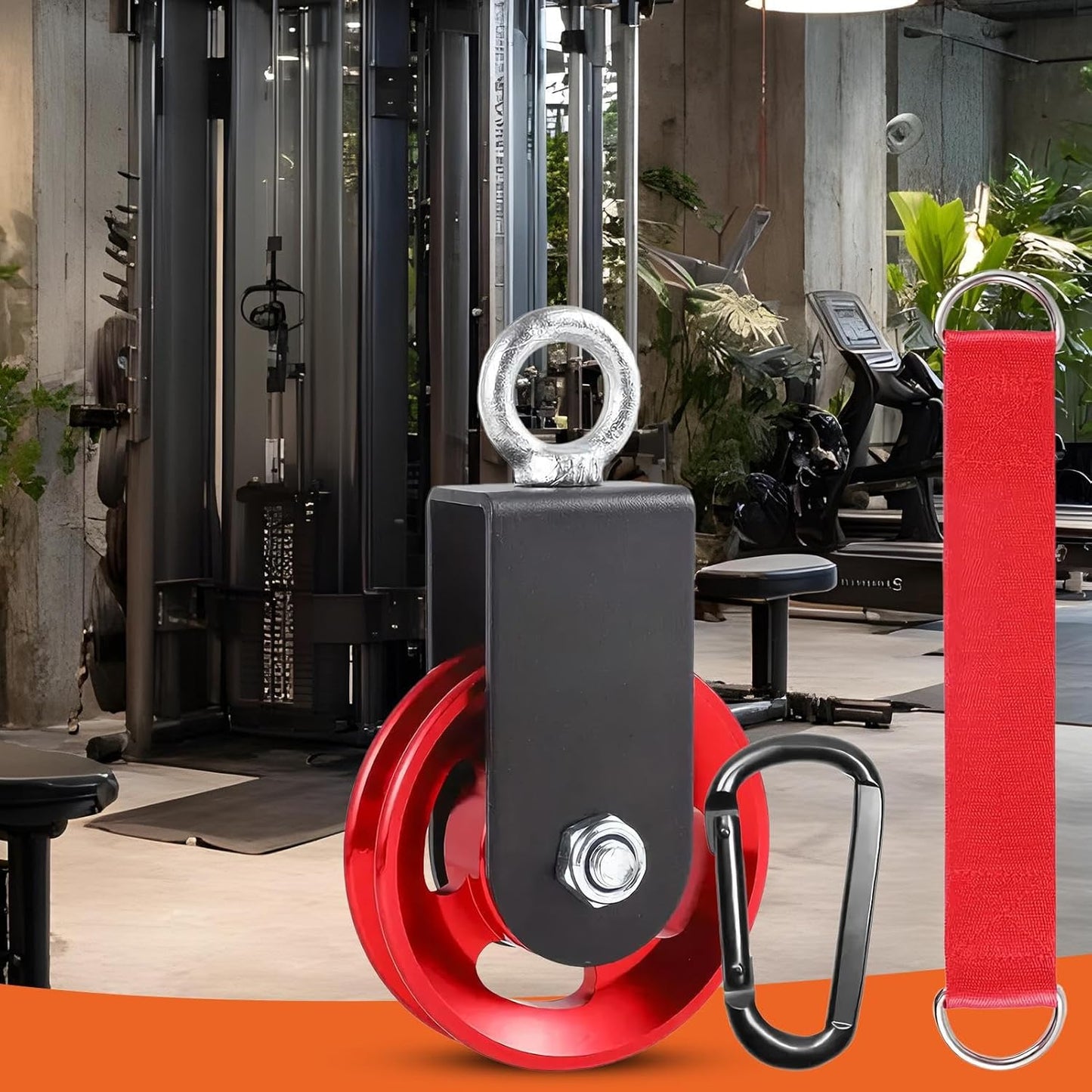 Pulleys for Lifting, Heavy-Duty Storage Pulley, Smooth Load-Bearing System, Quick-Release Workout Gear, Multifunctional Design, for Garage Home Gym, Marine Equipment Handling