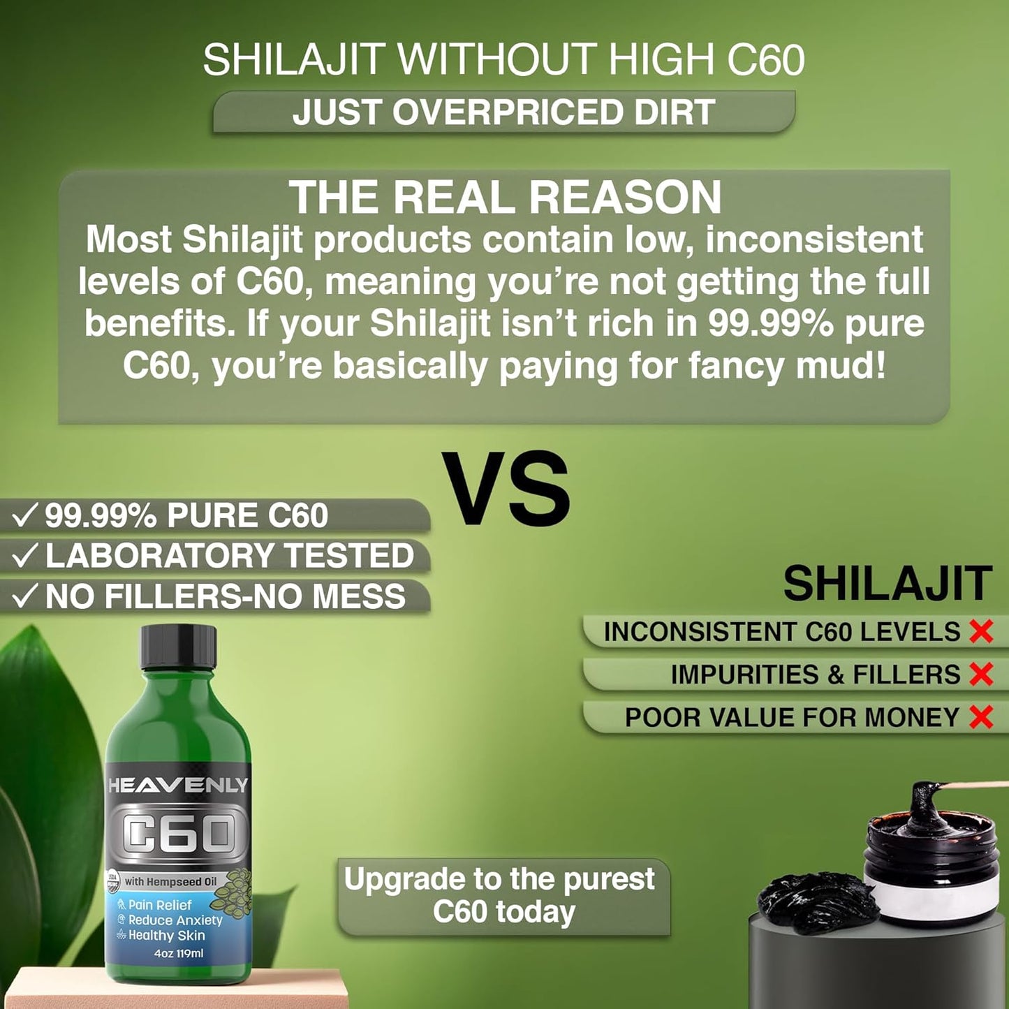 C60 Organic Hemp Seeds Oil - 99.99% C60, Food-Grade Supplement for Longevity & Wellness - 80mg C60 Organic Hemp Oil Boost Vitality, Anti-Aging Formula for Radiant Skin Lab-Tested for Purity