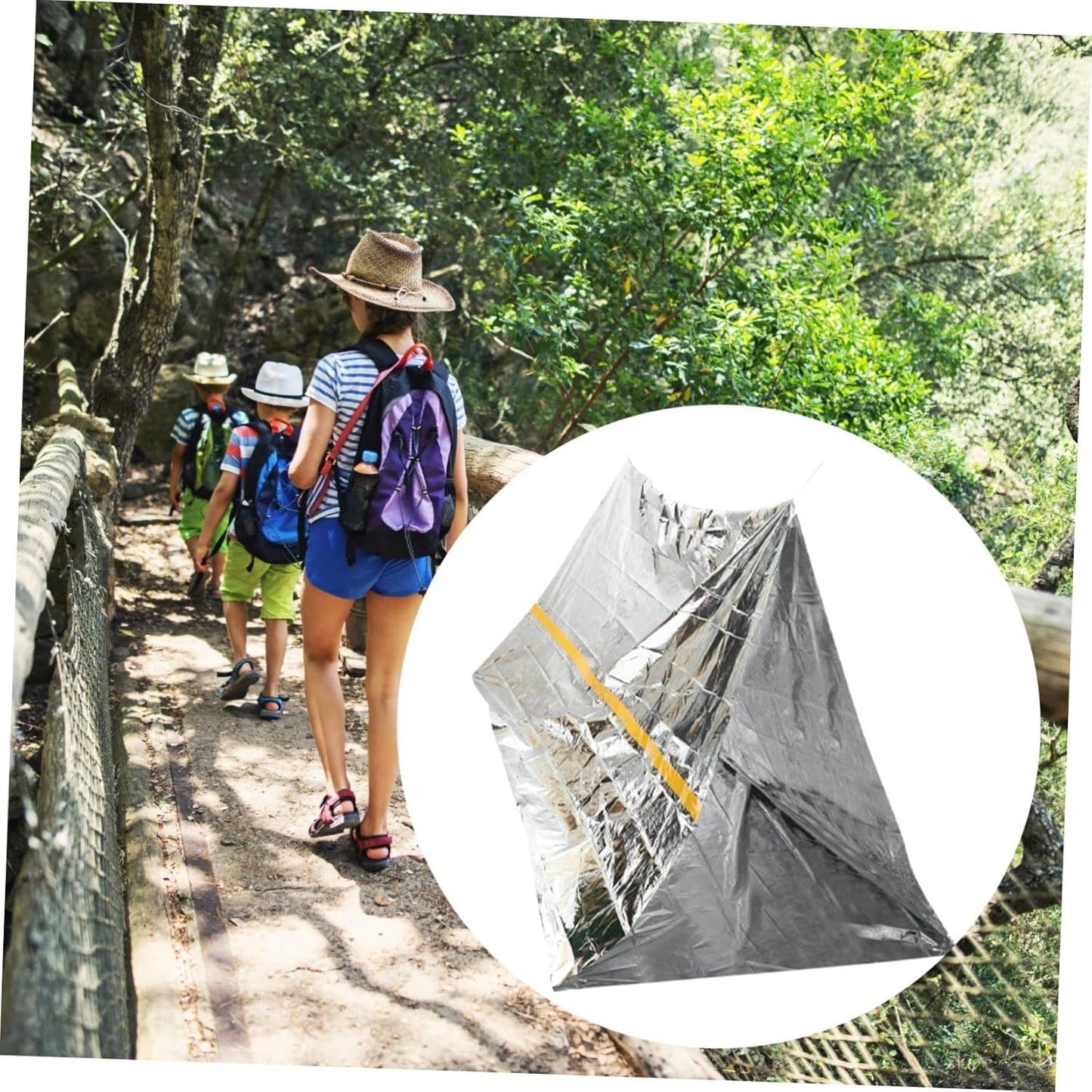 Sosoport 2pcs Disposable Emergency Shelter Tent Portable Tube Tent for Outdoor Survival Camping and Hiking