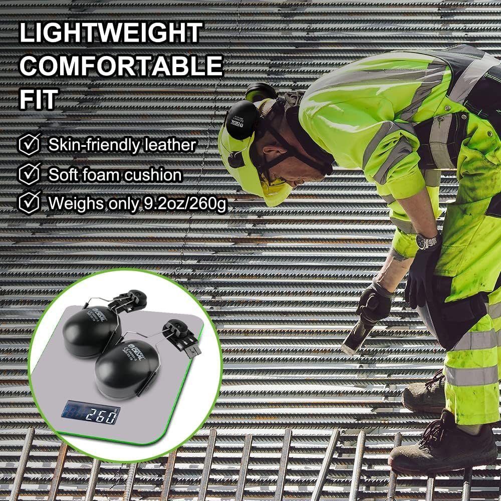 Hard Hat Mounted Ear Muffs Helmet Attachable Hearing Protection NRR 27dB Safety Earmuff For Hardhat