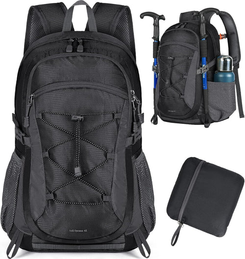 40L Hiking Backpacks, Packable Travel Backpack, Water Resistant Lightweight Foldable Daypack for Outdoor Hiking Climbing