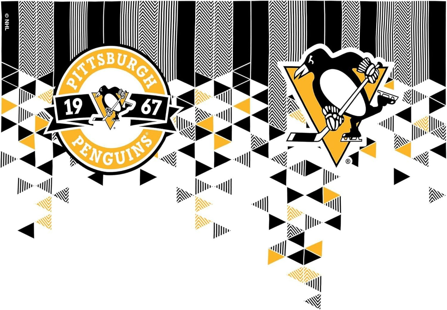 Tervis NHL Pittsburgh Penguins - Shatter Made in USA Double Walled Insulated Tumbler Travel Cup Keeps Drinks Cold & Hot, 24oz with Straw Lid, Classic