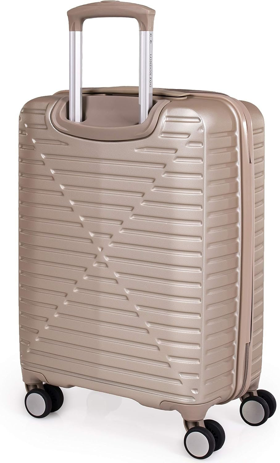 london Fog ABS Hard Case - 8 Wheel Spinner Travel Luggage | Telescopic Drag Handle | TSA Security Locks LFL005, champagne, Suitcase