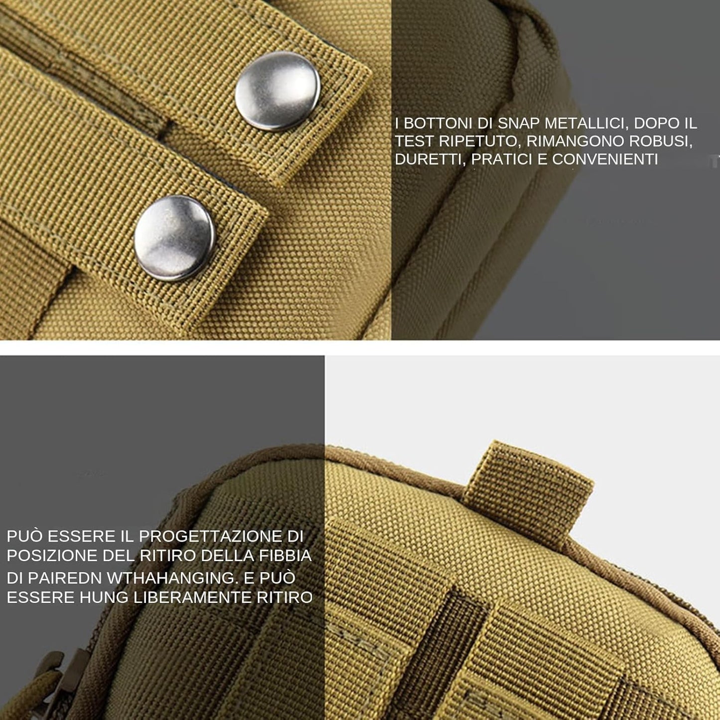 Hiking Fanny Pack, Outdoor Waist Belt Bag, Phone Case Wallet Pouch, Large Capacity Oxford, 6.89x4.72x2.36 inches Belt Gadget Pocket for Smartphone Tools Travel Accessories Gear