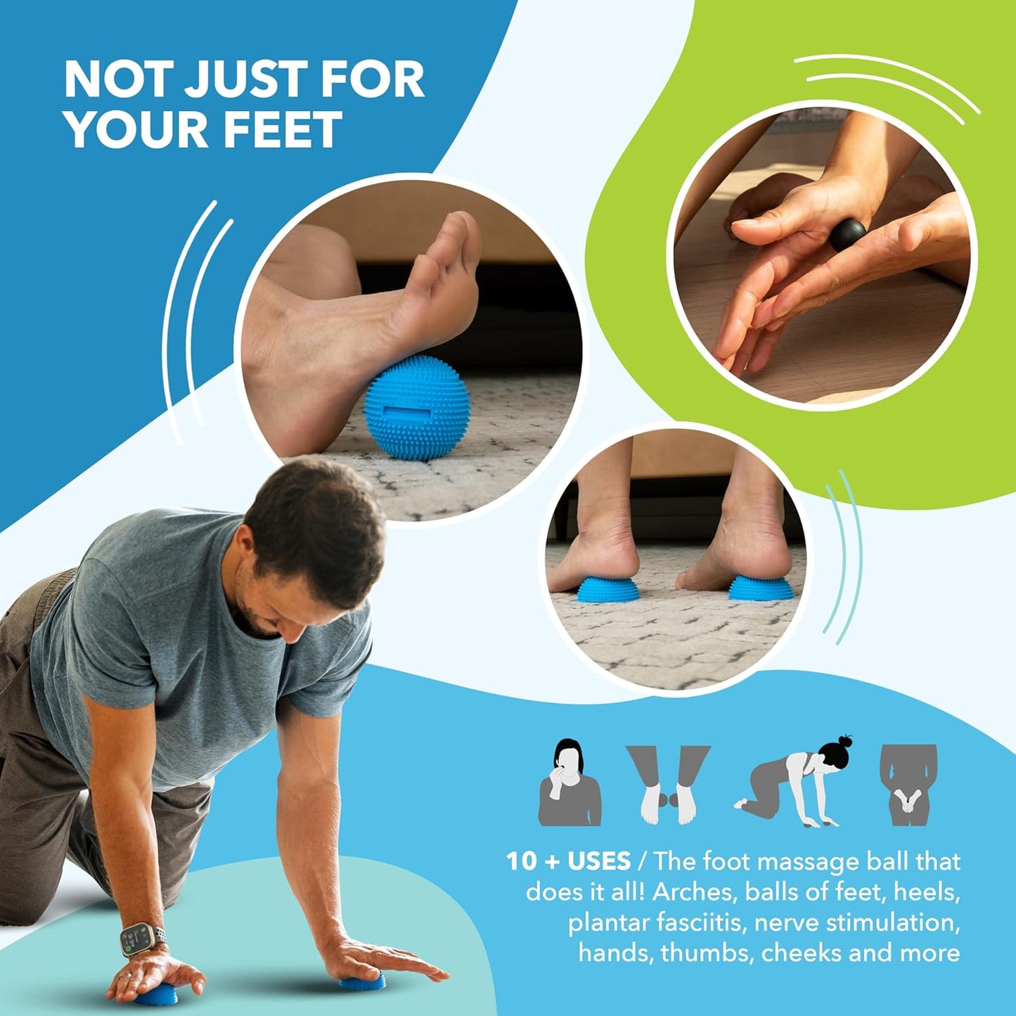 Neuro Ball I Foot Myofascial Release Tool I Textured Massage Ball for Feet I Self Massage, Mobility and Recovery