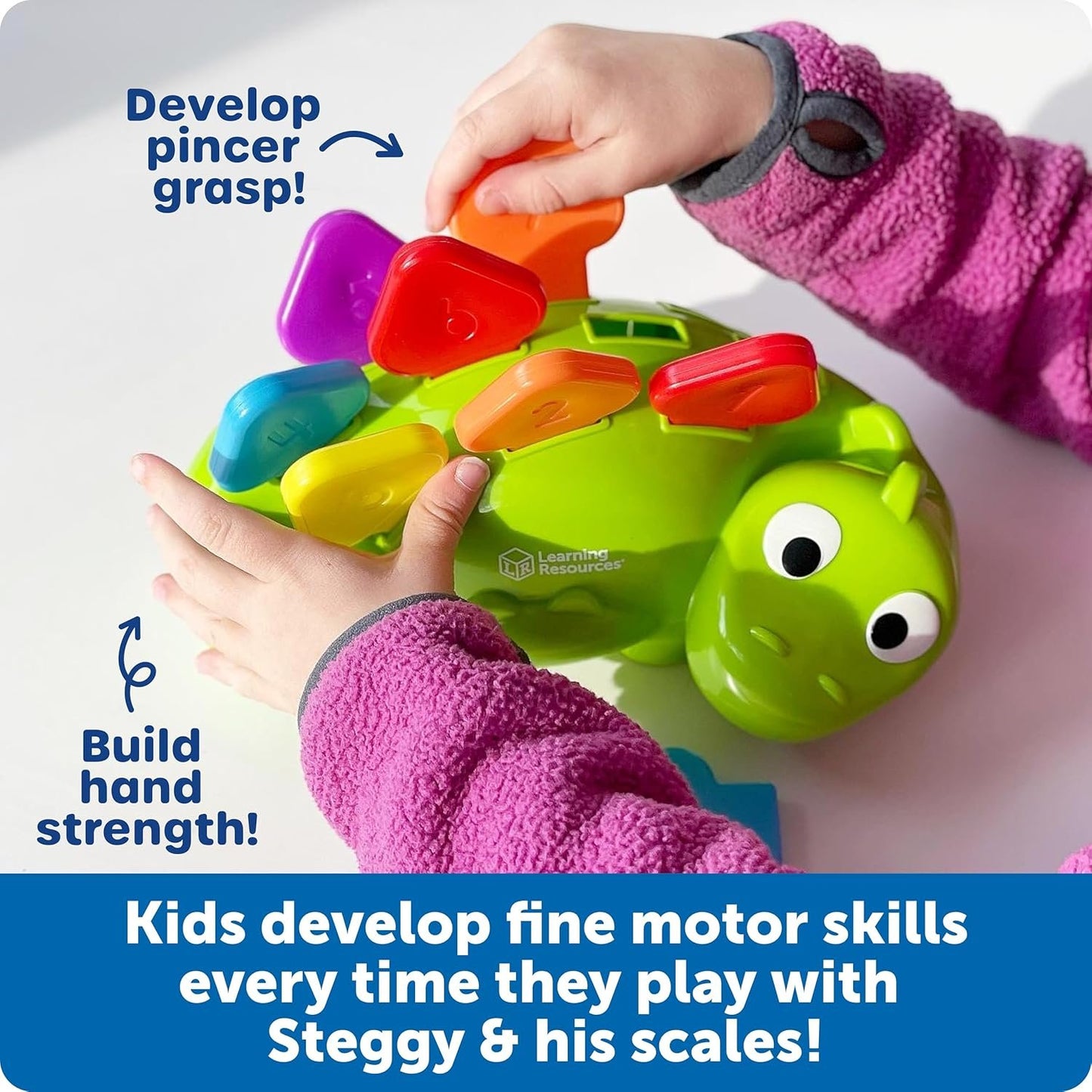 Learning Resources Steggy The Fine Motor Dino, Fine Motor Toy, Ages 18+ Months
