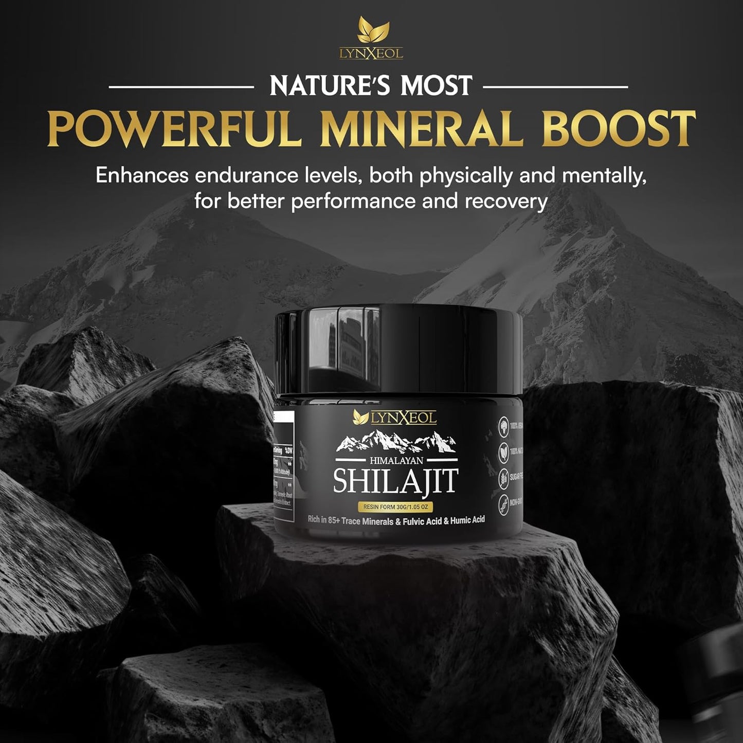 Himalayan Shilajit Resin 30g - Pure Organic Shilajit for Men & Women, Lab Tested, Rich in 85+ Trace Minerals - Fulvic & Humic Acid, Natural Energy & Muscle Support, Vitality & Wellness Supplement