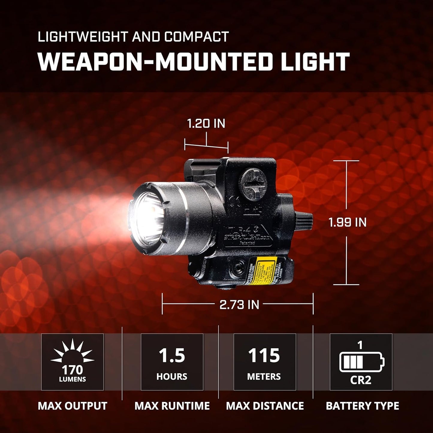 Streamlight 69242 TLR-4 Rail Mounted Tactical Light with USP Full Clamp - 125 Lumens