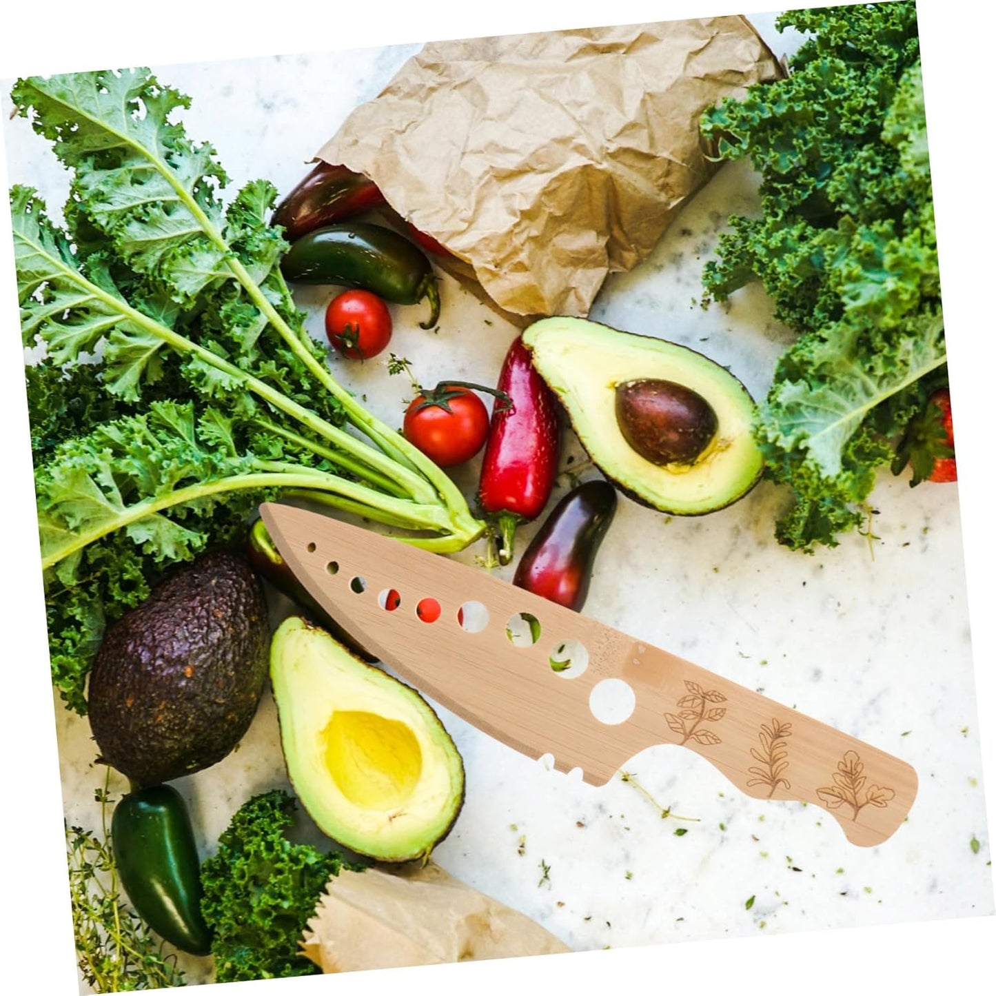 CIYODO Wooden Vegetable Stripper Tool Leaves Remover for Easy Vegetable Preparation and Smooth Peeling Tool for Kitchen Use Lightweight and Practical Kitchen Gadget