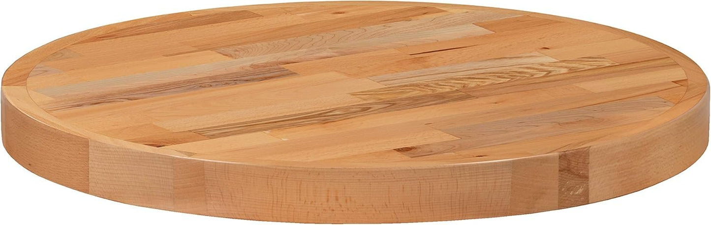 Flash Furniture 24" Round Butcher Block Style Table Top, Natural