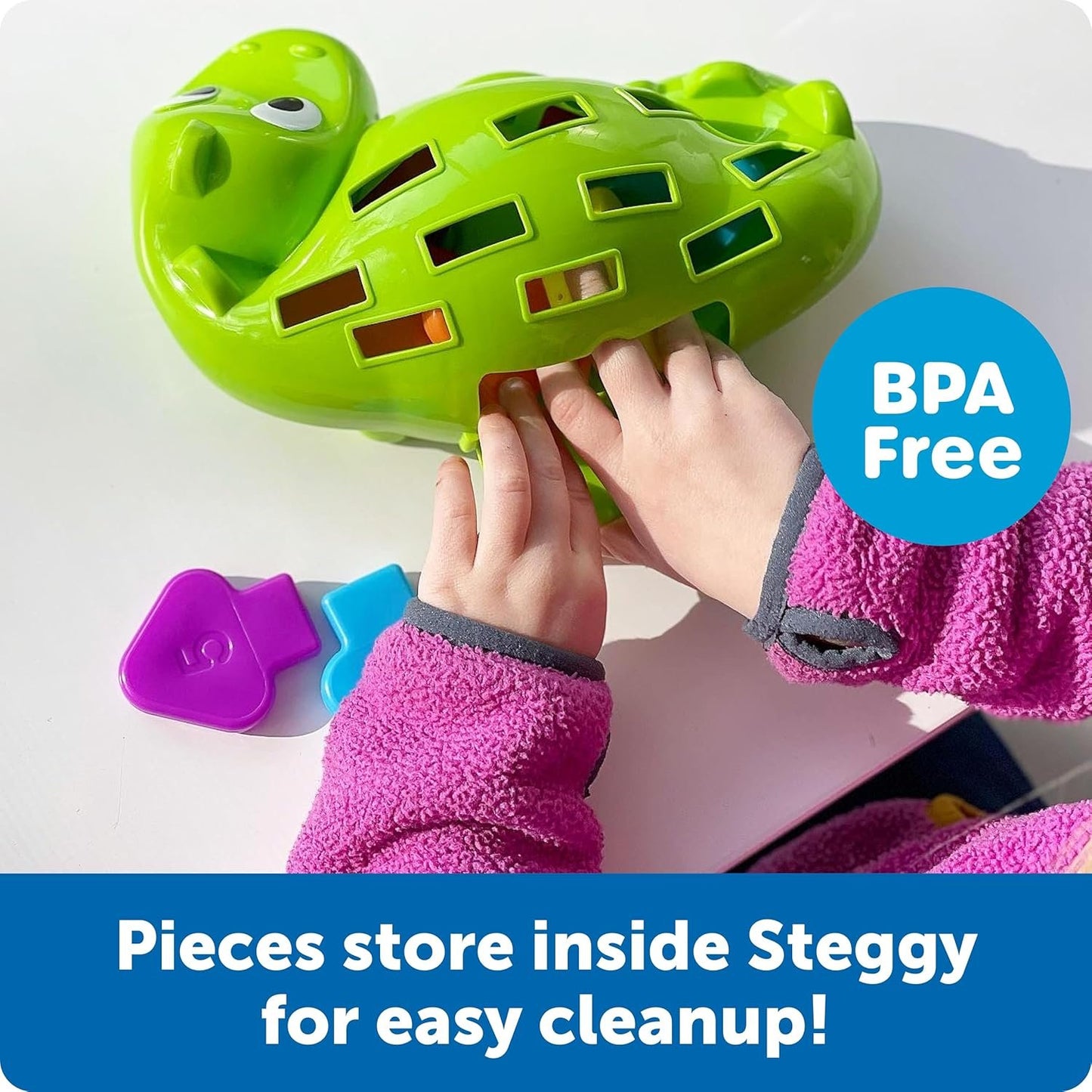 Learning Resources Steggy The Fine Motor Dino, Fine Motor Toy, Ages 18+ Months