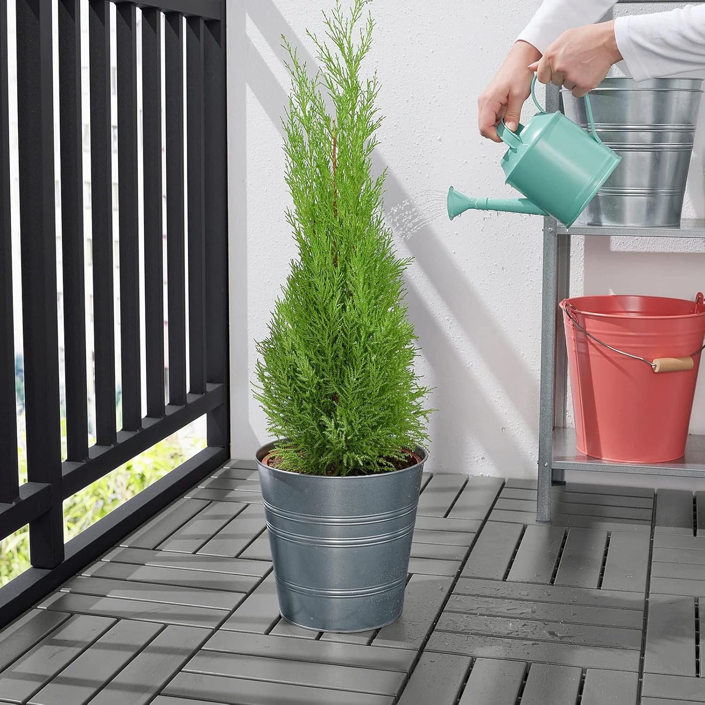 Ikea TSSP Watering Can, In/Outdoor Turquoise1L (34oz) (Socker Can)