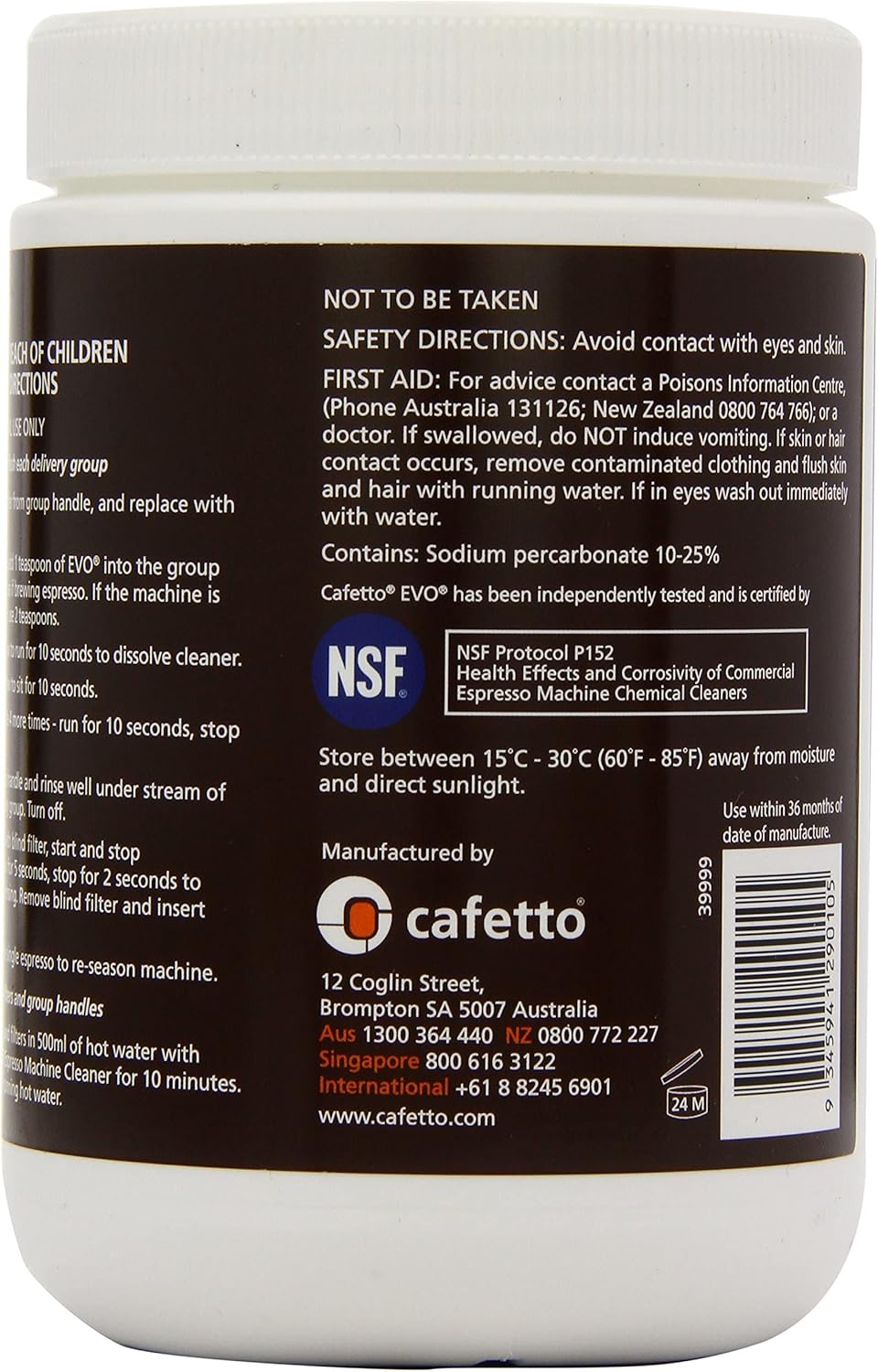 Cafetto CAF-EVO1 Organic Cleaner, One Size, Multicolor, CAF-EVO1