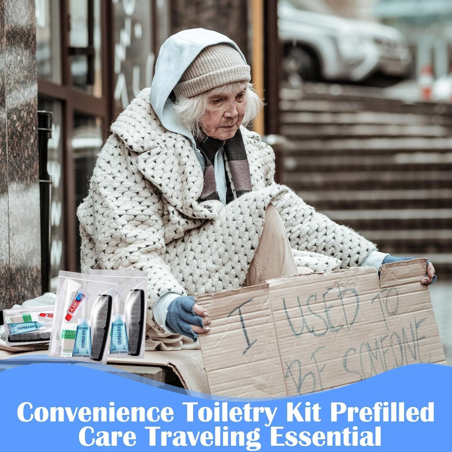 Ziliny 60 Kits Basic Toiletry Kits Homeless Personal Hygiene Kit Bulk Homeless Care Package Supplies Travel Toiletry Kit Homeless Hygiene Kit Bulk for Men Women Charity Reusable Toiletry Bag