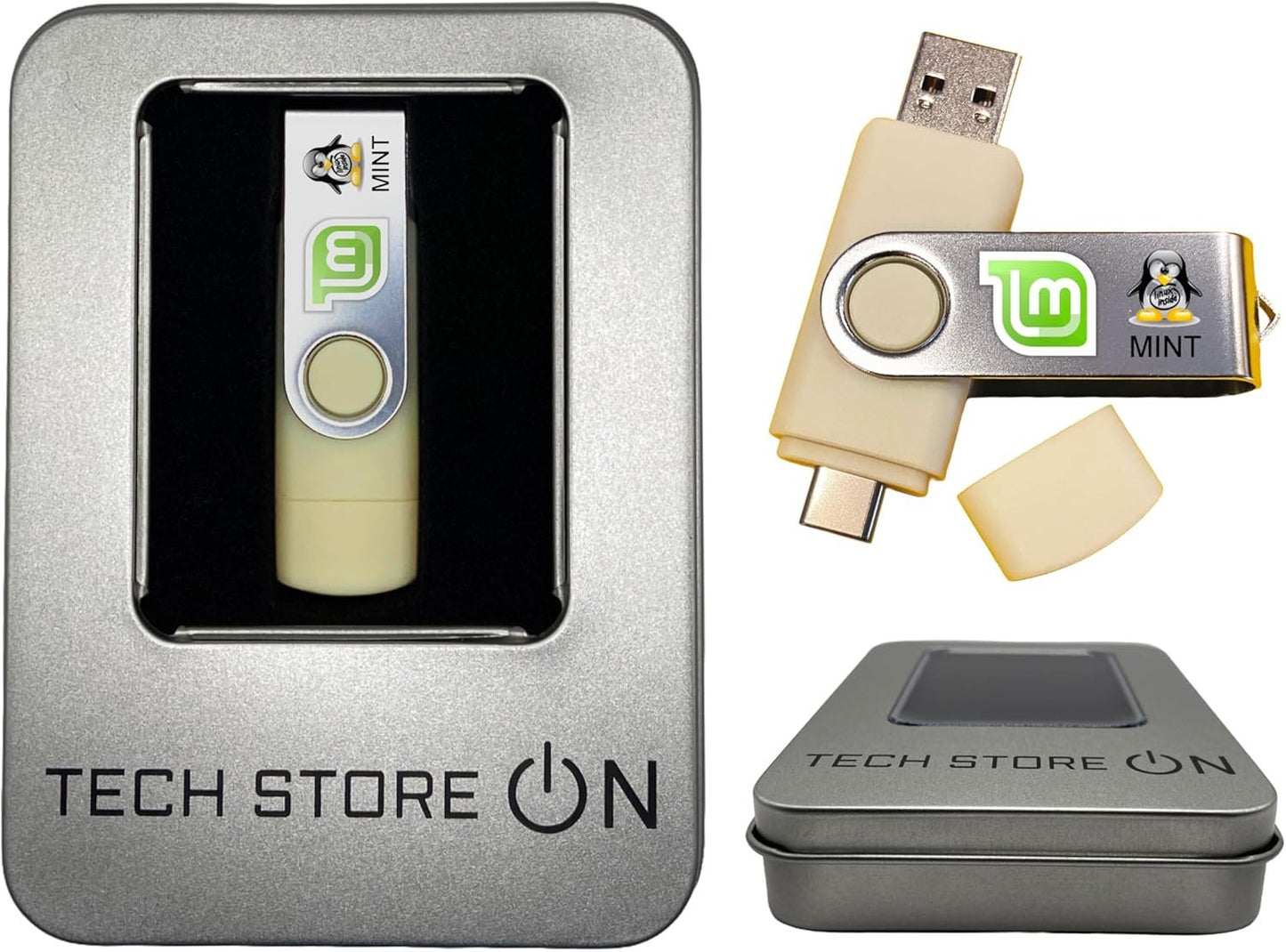 Linux Mint OS for Everyone - Bootable Live Install USB Flash Thumb Drive - Great for Work Entertainment and Everyday Tasks Operating System + Tin Case