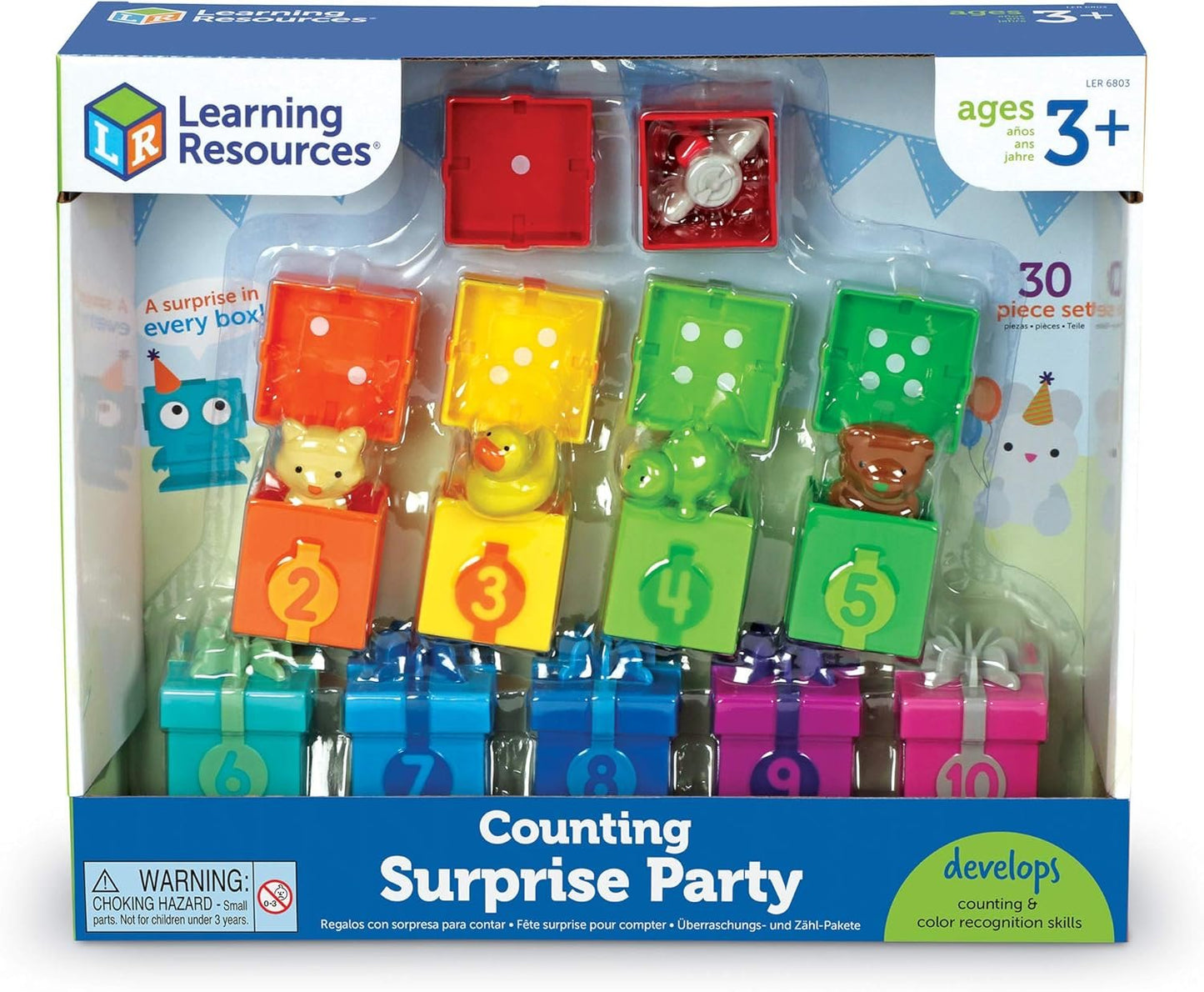 Learning Resources LER6803 Counting Surprise Party, Fine Motor, Counting & Sorting Toy, Ages 3+