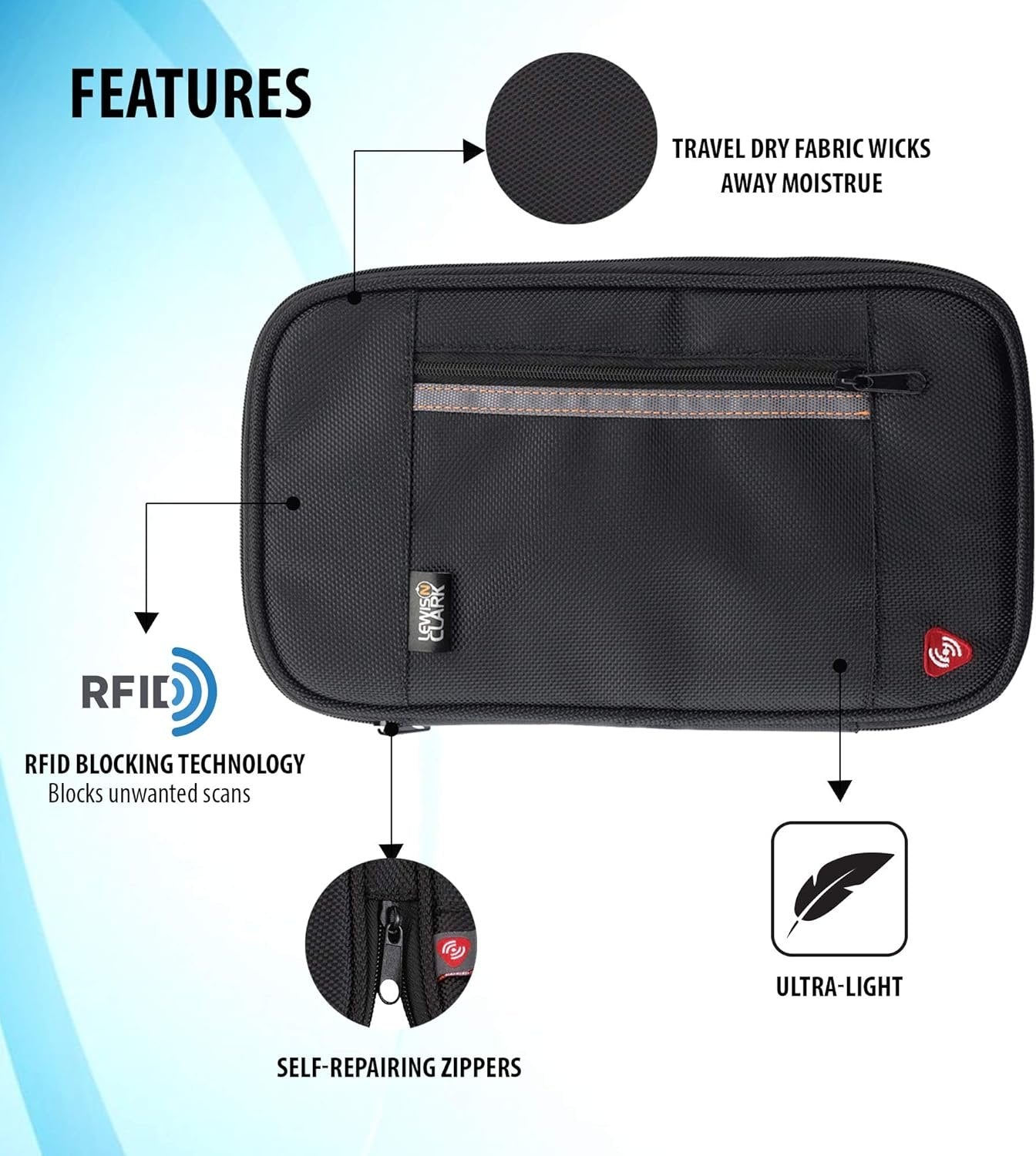 Lewis N. Clark Luggage RFID Document Organizer