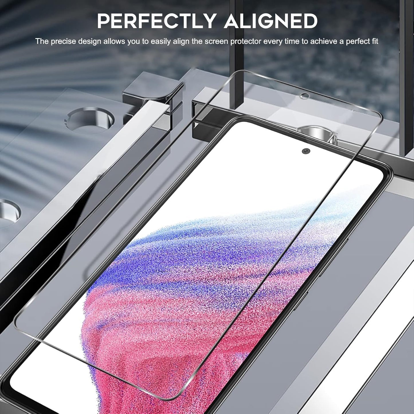 (3 Pack) Orzero Compatible for Samsung Galaxy A53 5G, A52, A52 5G Tempered Glass Screen Protector, Front Camera Cutout 2.5D Arc Edges 9H High Definition Anti-Scratch Bubble-Free (Lifetime Replacement)