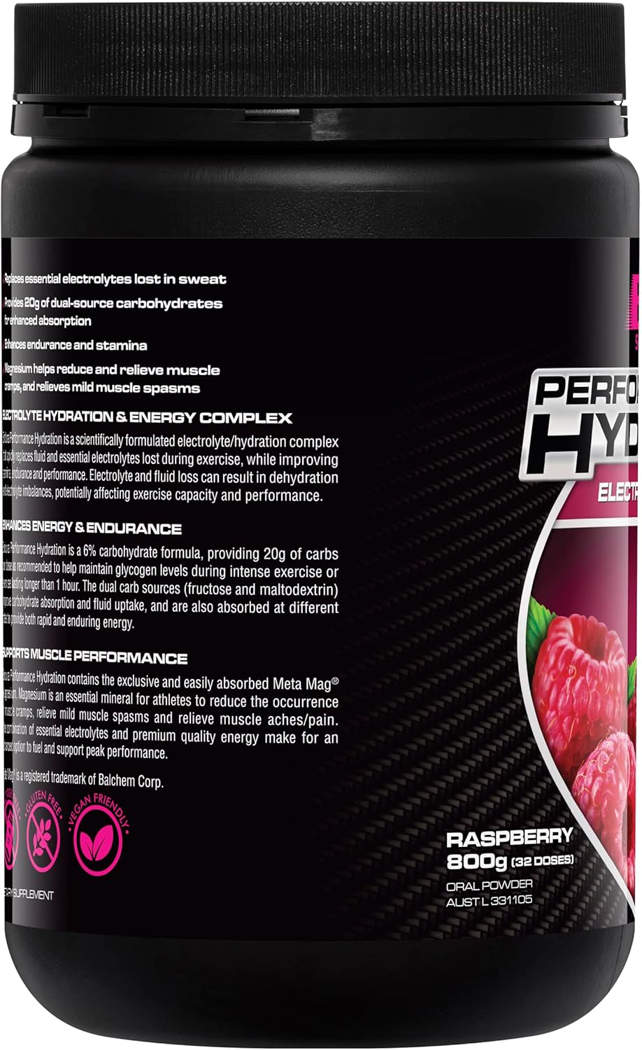 Endura Performance Hydration Raspberry 800g
