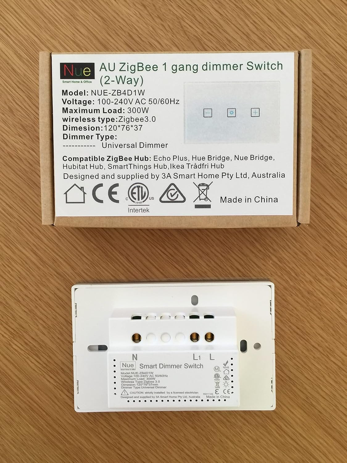 ZigBee Smart 2 Way Light Dimmer Switch for Home Automation and Voice Control