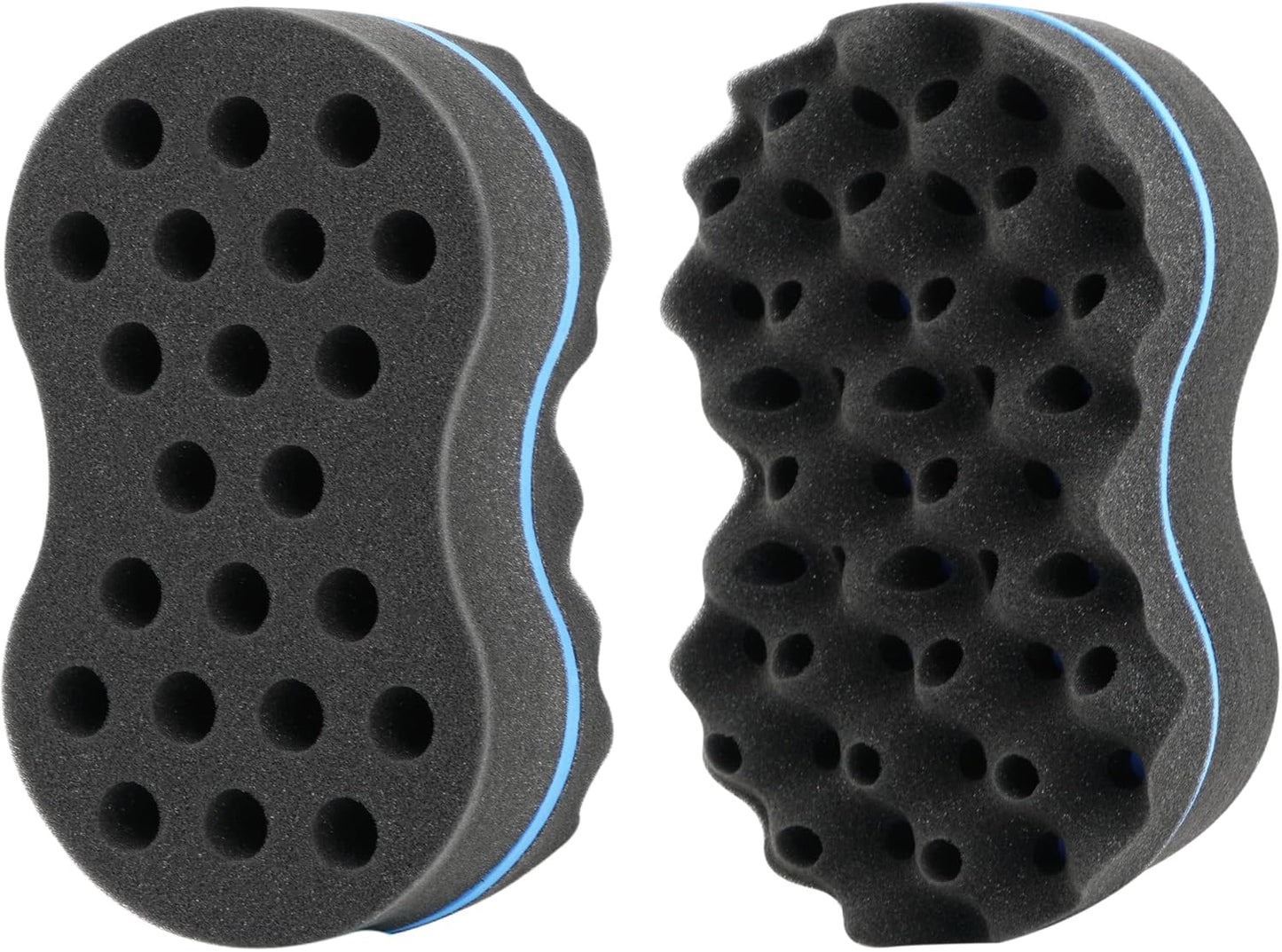 Beauty7 Double Side Two in One Magic Twist Hair Sponge Magic Hair Twist Sponges Afro Braid Style Hair Sponge Brush Natural Hair Sponge Barber Styling Comb Locking Afro Coil Comb Care Hair Styling Tool