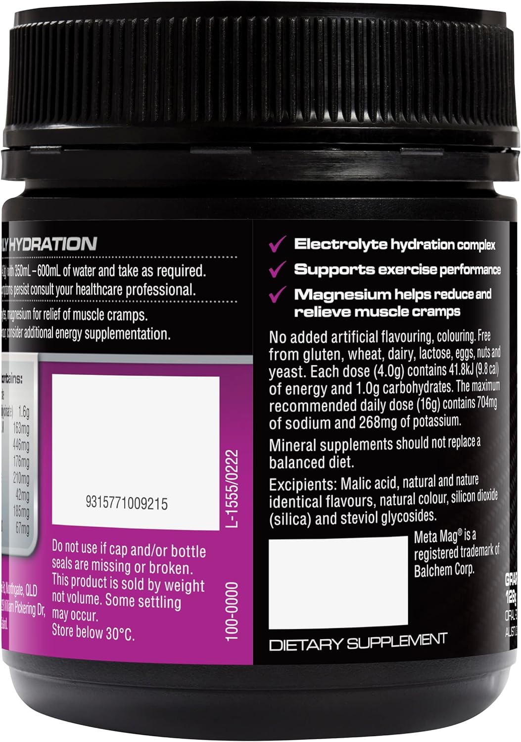 Endura Low Carb Hydration Grapeberry 128g