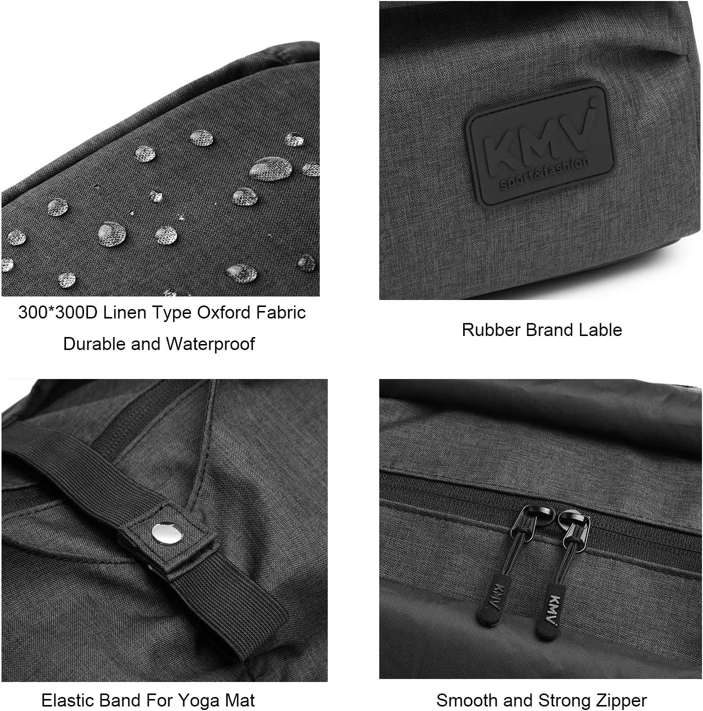 Travel Yoga Gym Bag for Women, Carrying Workout Gear, Makeup, and Accessories, Shoe Compartment and Wet Dry Storage Pockets(Medium,Black)