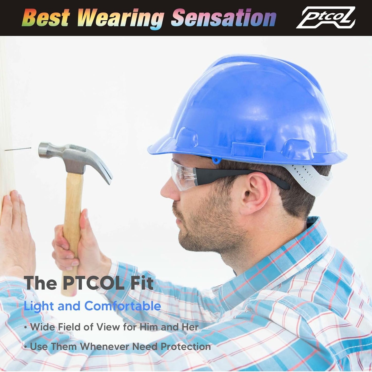 PTCOL Safety Glasses Bulk Pack, Protective Goggles for Adults and Kids