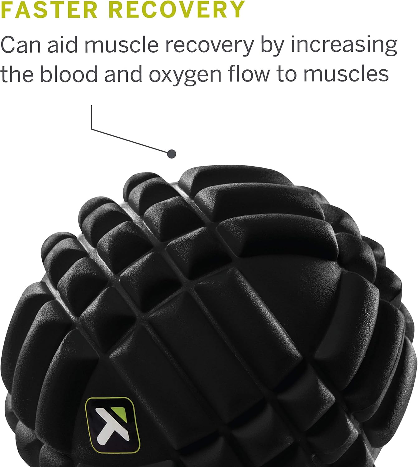 Trigger Point Performance Grid X Massage Ball for Deep Tissue Massage and Exercise Recovery, Black