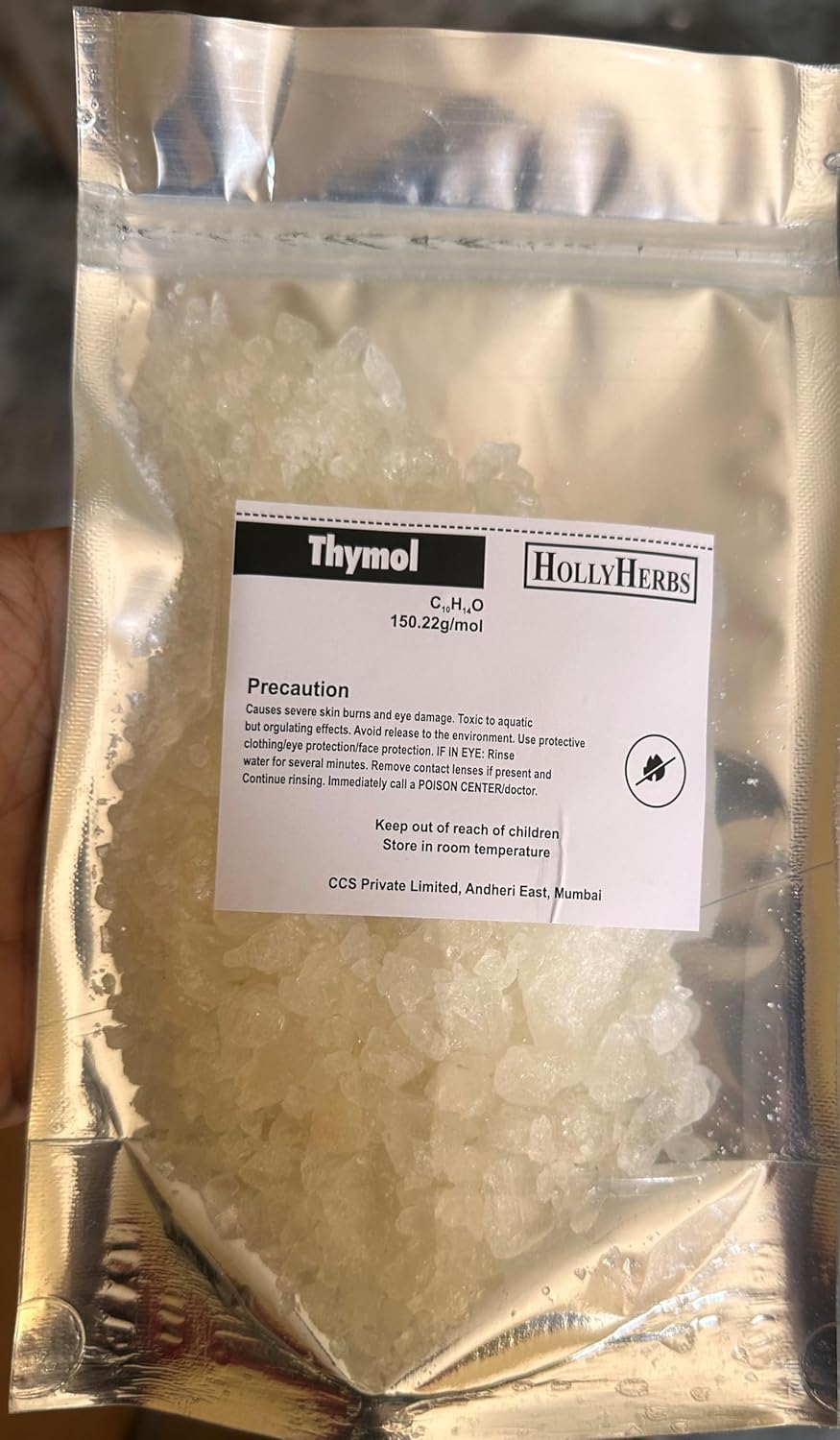 Thymol Crystals 1000 Gram Usp Grade High Aroma Compound Crystals