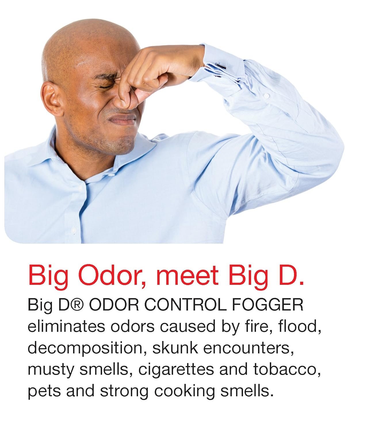 Big D 344 Odor Control Fogger, Mountain Air Fragrance-Kills odors from fire, flood, decomposition, skunk, cigarettes, musty smells-Ideal for use in cars, property management, hotels,5 oz (Pack of 12)