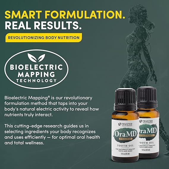 OraMD Original Tooth Oil - Healthy Gums, Fresh Breath and Helps with Sensitive Teeth - All-Natural Solution Better Than Mouthwash (2-Pack)