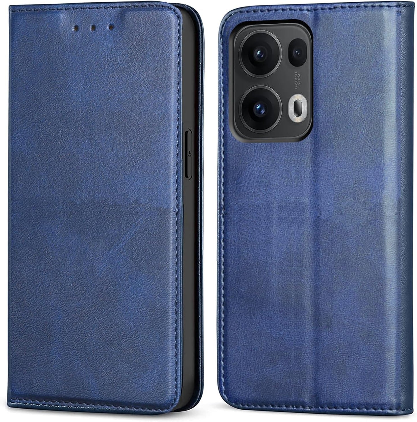 FORZARMOR Wallet Cover for Oppo Reno 13 Pro 5G (6.83 Inch) Case, PU Leather Pockets Shockproof Magnetic Flip Card Holder (for Reno 13 Pro 5G,Blue)