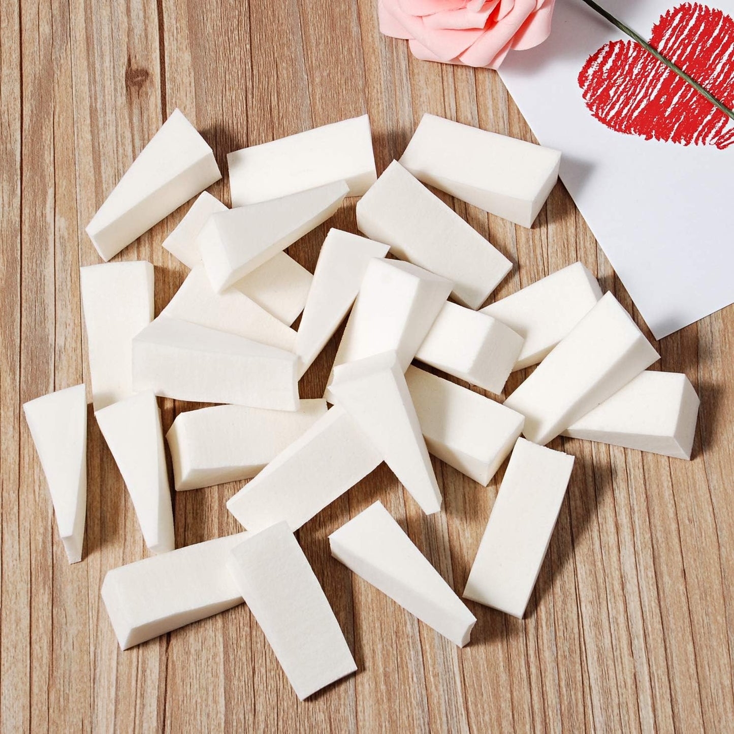 25pcs Cosmetic Puff Powder Puff Beauty Women's Makeup Wedge Foundation Sponge Blender to Make Up Tools Accessories