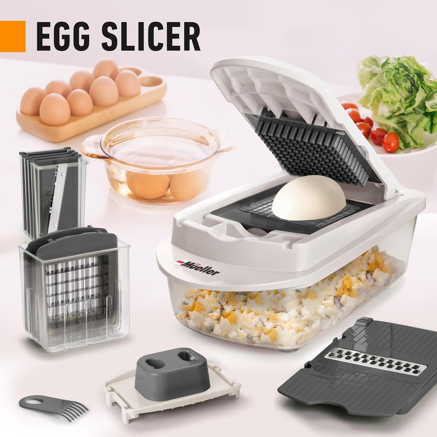 Pro-Series Onion Chopper, Slicer, Vegetable Chopper, Cutter, Dicer, Spiralizer Vegetable Slicer with Container and 8 Blades