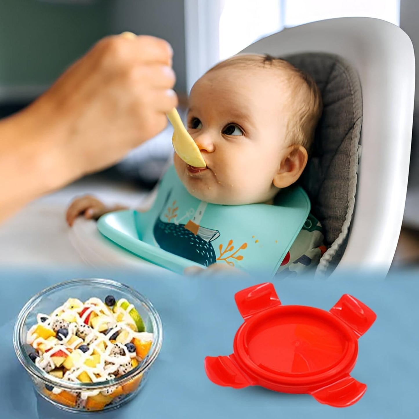 ARSUK Small Glass Food Storage Container With Lids 200ml/7oz - 6PCS Glass Mixing Bowls Set - Mean Prep Containers - Leakproof & Airtight, BPA-Free, Microwave, Oven & Freezer Safe