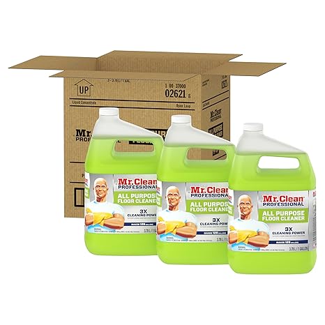 Mr. Clean Finished Floor Cleaner, Lemon Scent, 1 gal Bottle