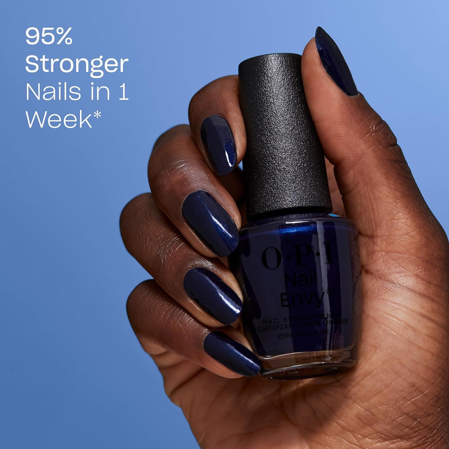 OPI Nail Envy | All Night Strong | Coloured Strengthening Nail Polish | Dark Blue, 15 ml