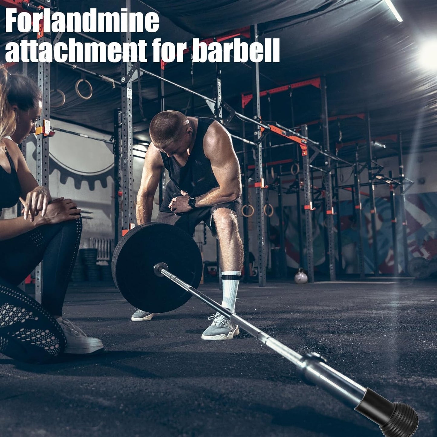 Barbell Attachment Base - Heavy Duty Training Holder, T Bar Squat Tool | Home Gym Mount for Row, Spin, Split Squats, Press Workouts, Core Fitness Gear, Muscle Building Strength Equipment