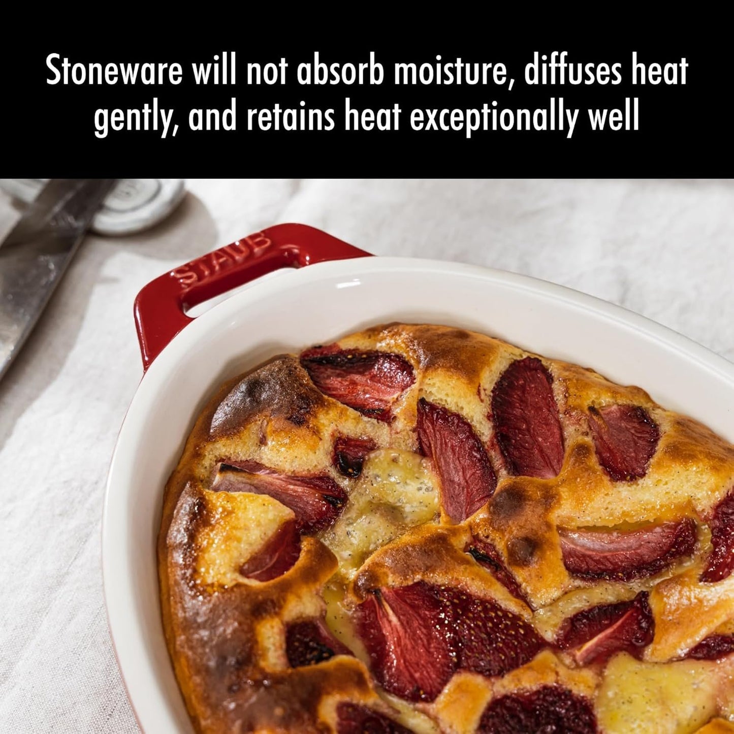 STAUB Ceramics Baking Dish Set, 4 pc, Cherry