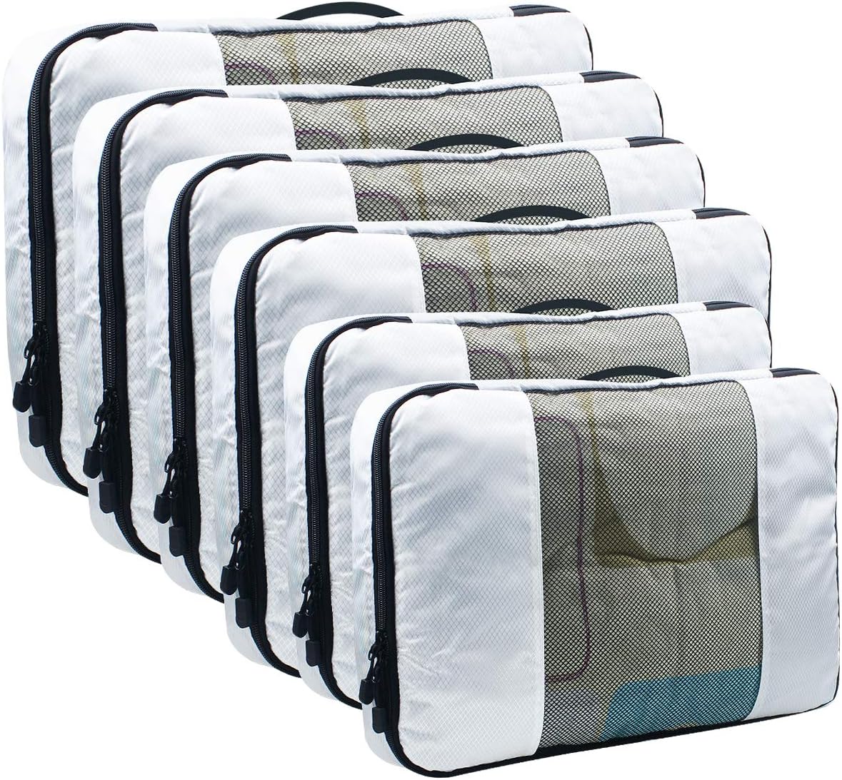 Suitcase Organizer Set of 6 for Suitcases, Travel Travel Organizer Bag Cubes, Perfect Travel Luggage Organizer Suitable for Travel/Business/Outdoor