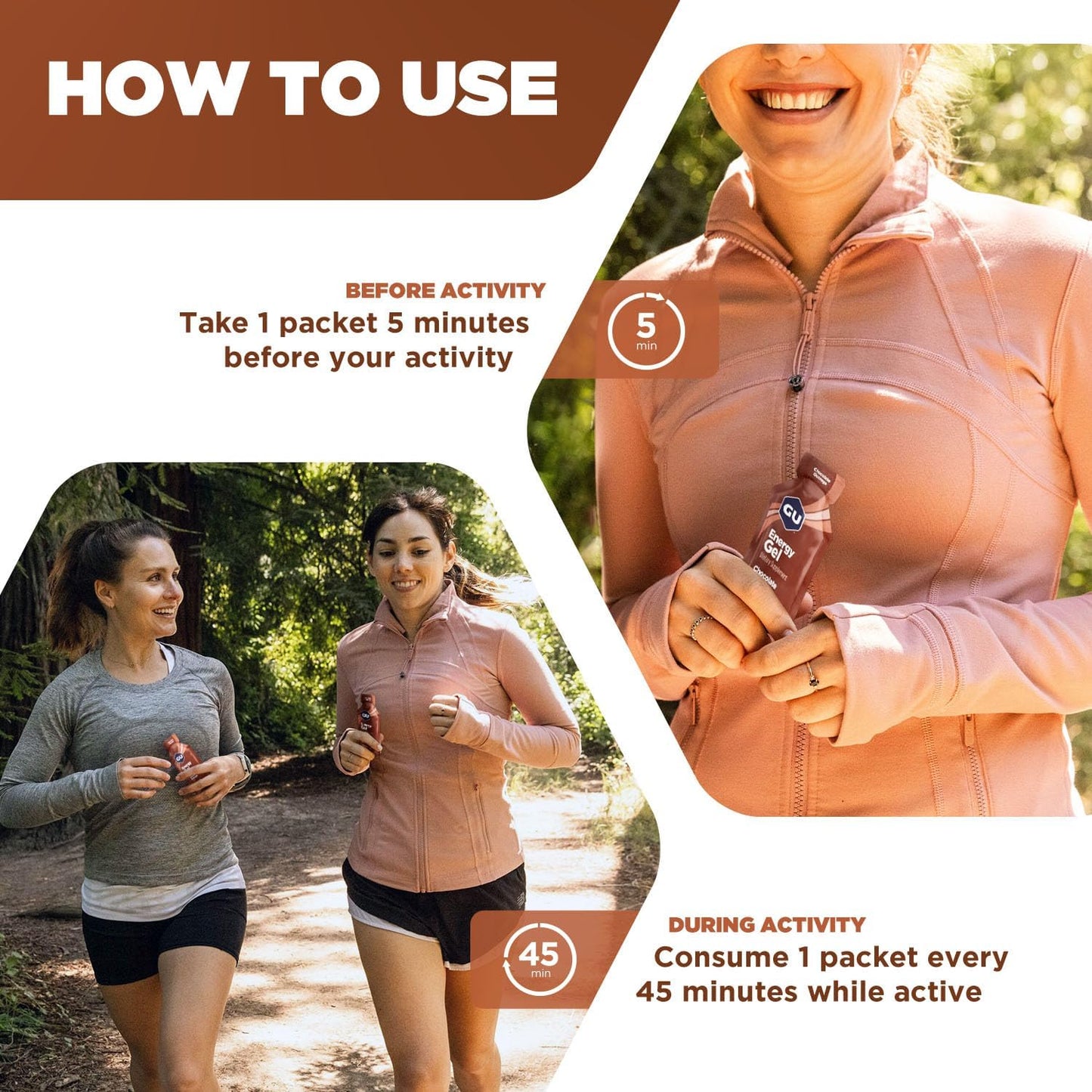 GU Energy - Energy Gels - Chocolate Outrage (with caffeine)