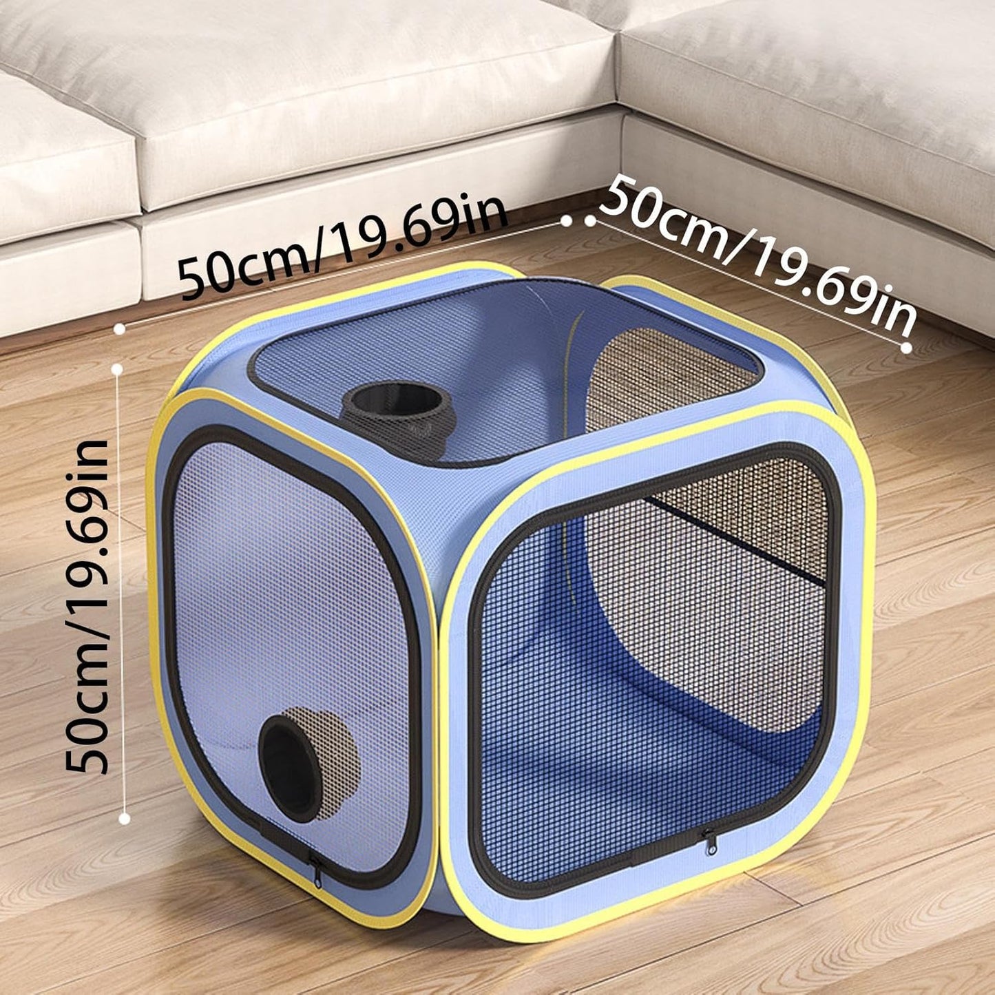 Pet Dryer Box, Portable Drying Crate for Cats Dogs Puppy, Grooming Cage with Anti Hair Flying Design, Ideal Compact Home House Room Carrier for Daily Use Travel Bath Time Care