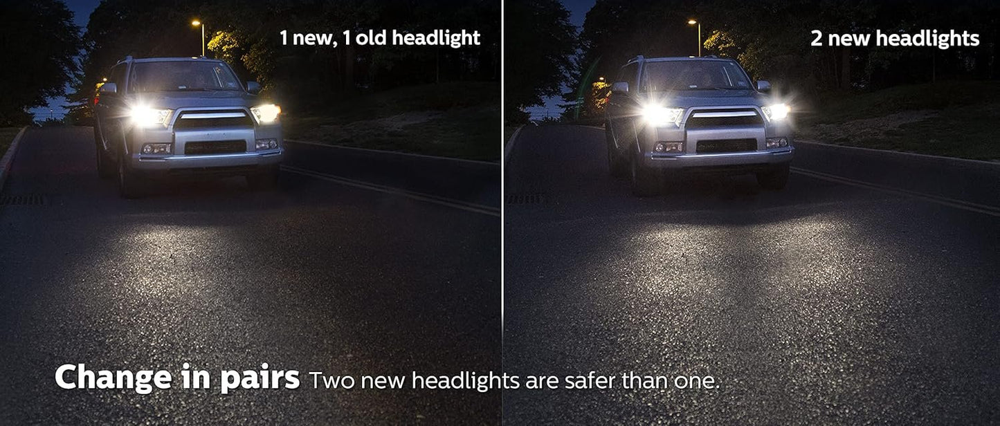 Philips 9006 Vision Upgrade Headlight Bulb, 2 Pack